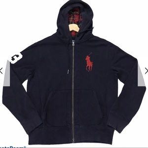 Polo Red Pony Zip Up Hoodie Vintage